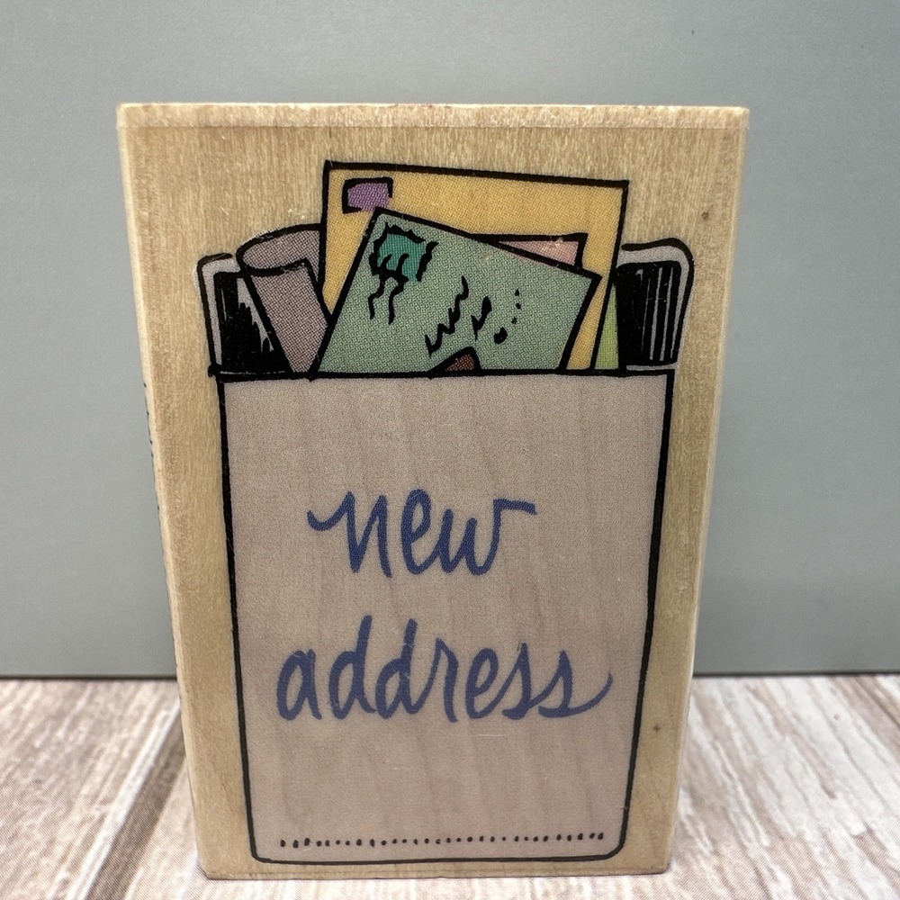 Hero‎ Arts Wood Mounted Rubber Stamp - New Address C3028